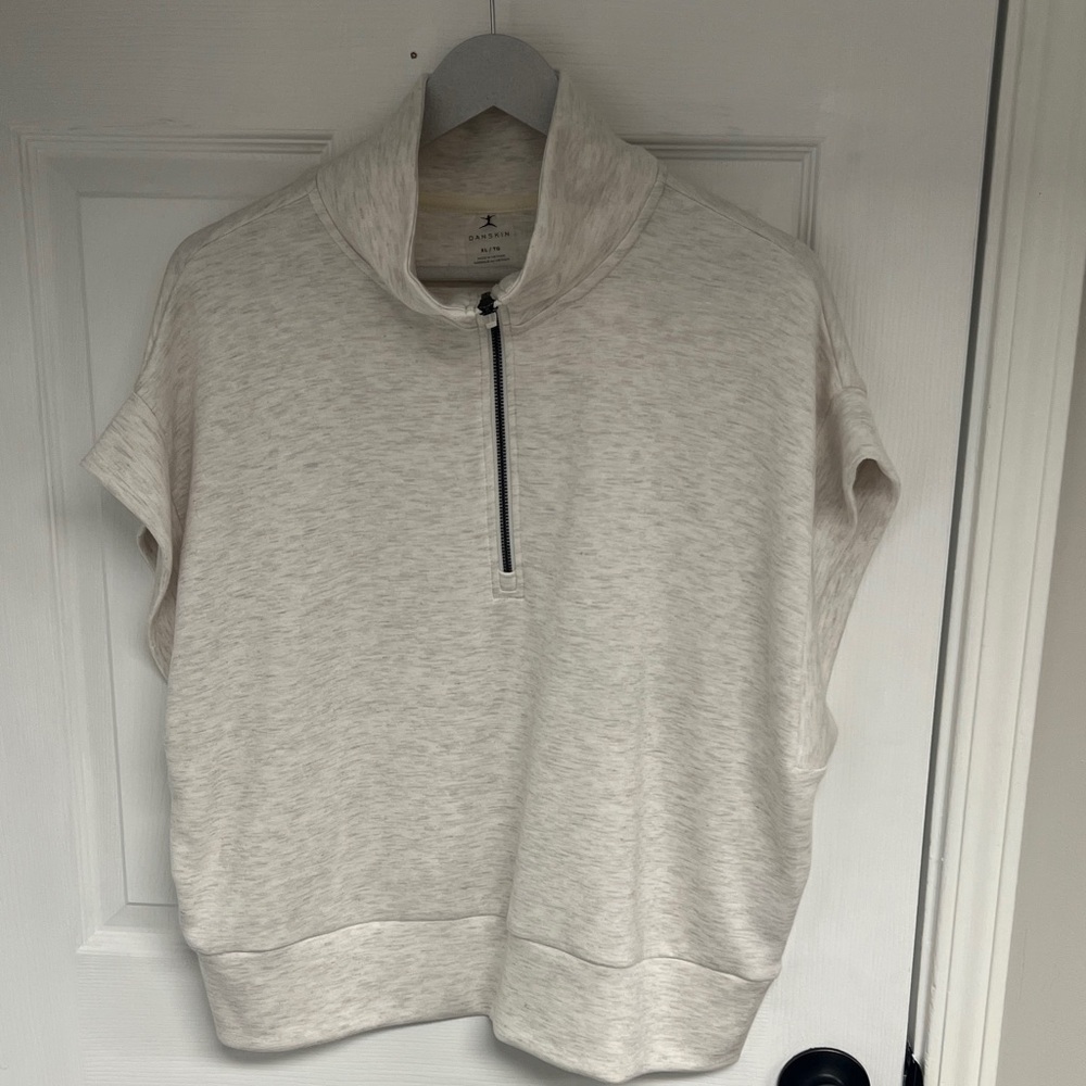 Danskin Off-White Half-Zip Hoodie